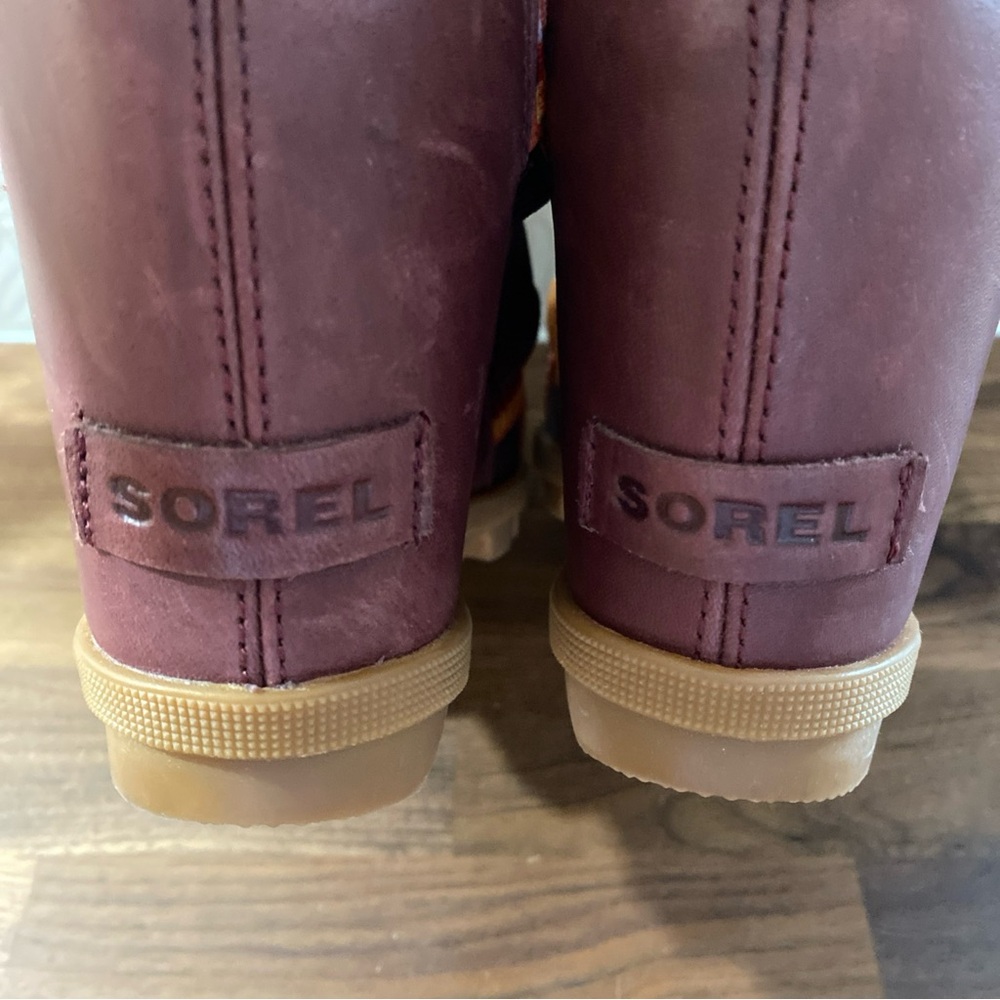 Sorel Women's Joanie II Sport Sandals Size 9 Ankle Strap PERFECT Burgundy Orange - Picture 6 of 7